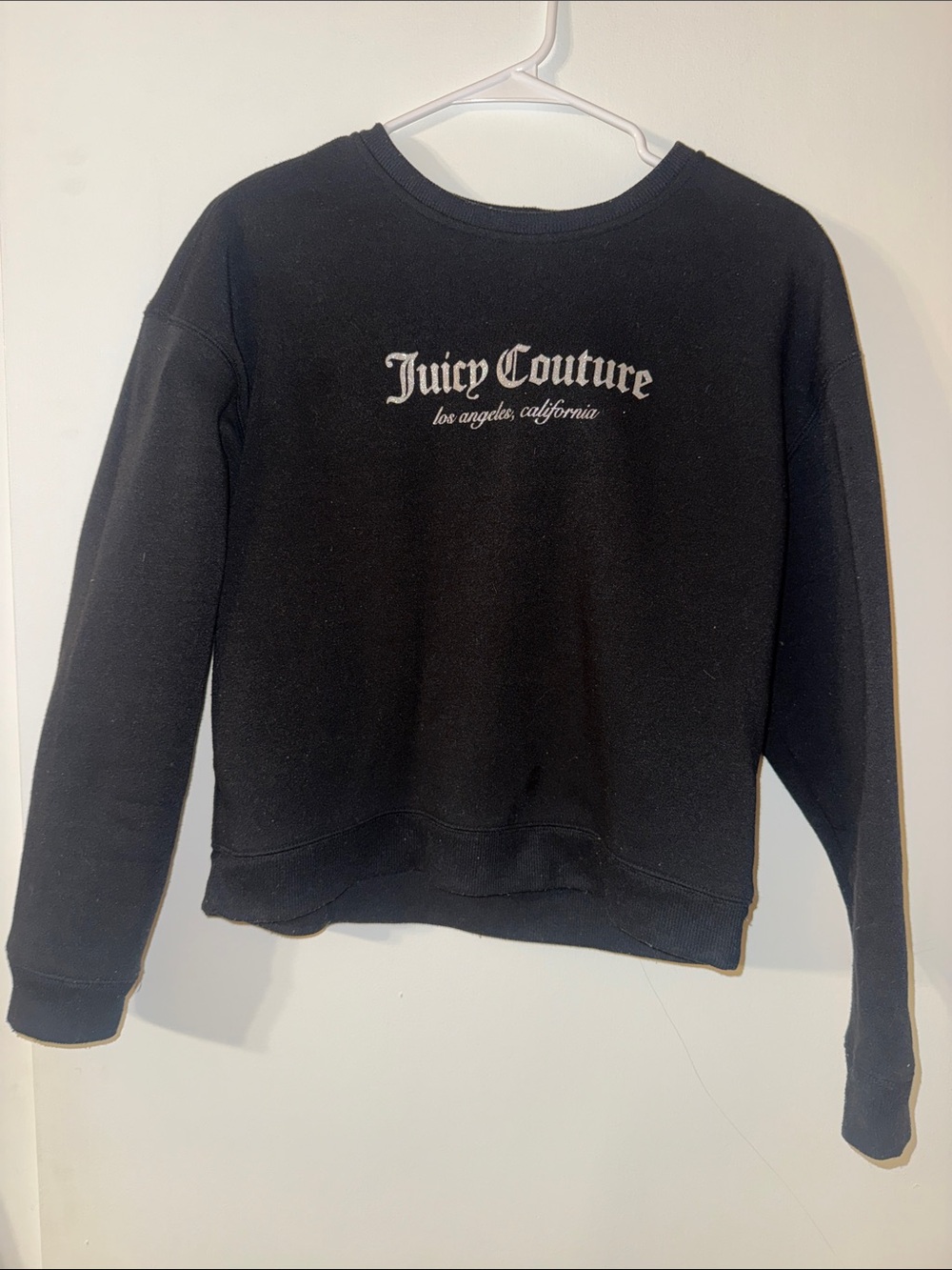 Juicy Couture Black Crewneck with glitter Logo